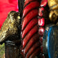 Santa Muerte Seated Azteca Statue + 24K Gold Leaf + Baptized + Fixed + Made in Mexico + Aztek + Trono + Veneration