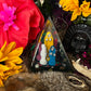 Santa Muerte Siete Colores Pyramid 4” + Fixed + Made in Mexico