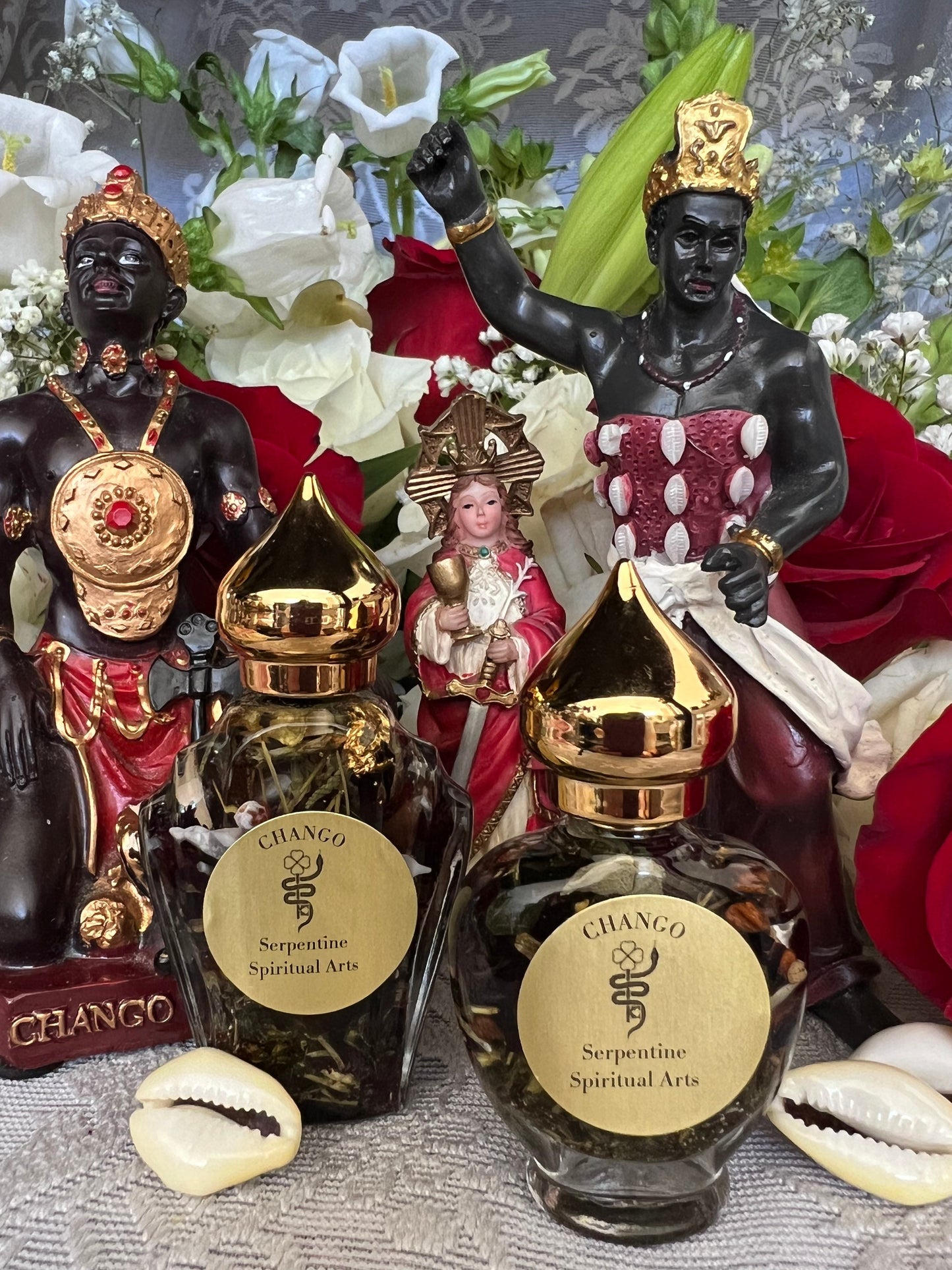 Chango Macho Oil + Protection + Prosperity + Shango + Saint Barbara + 24K Gold + Sango + Xango