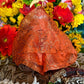 Santa Muerte Naranja Statue with Dress + Baptized + Fixed + Made in Mexico + Orange + Abre Camino + Transformation + Overcoming Addiction