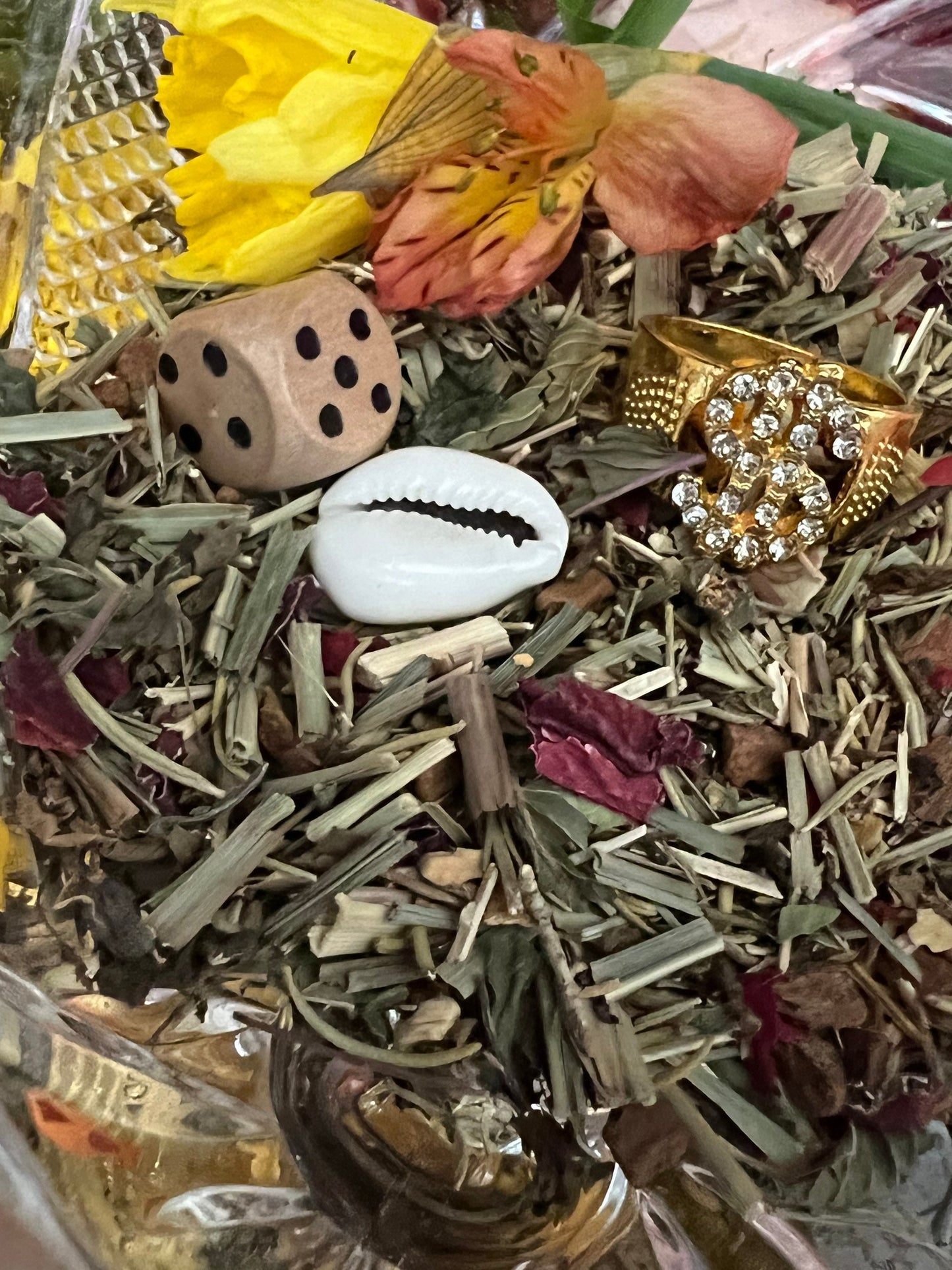 Van Van Candle Dressing Herbs + Luck + Money + Love + Mercury Retrigrade + Blessed