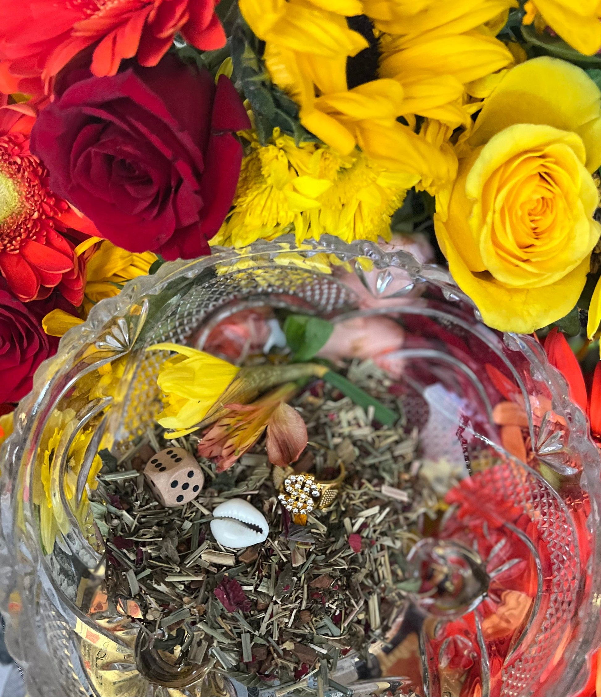 Van Van Candle Dressing Herbs + Luck + Money + Love + Mercury Retrigrade + Blessed