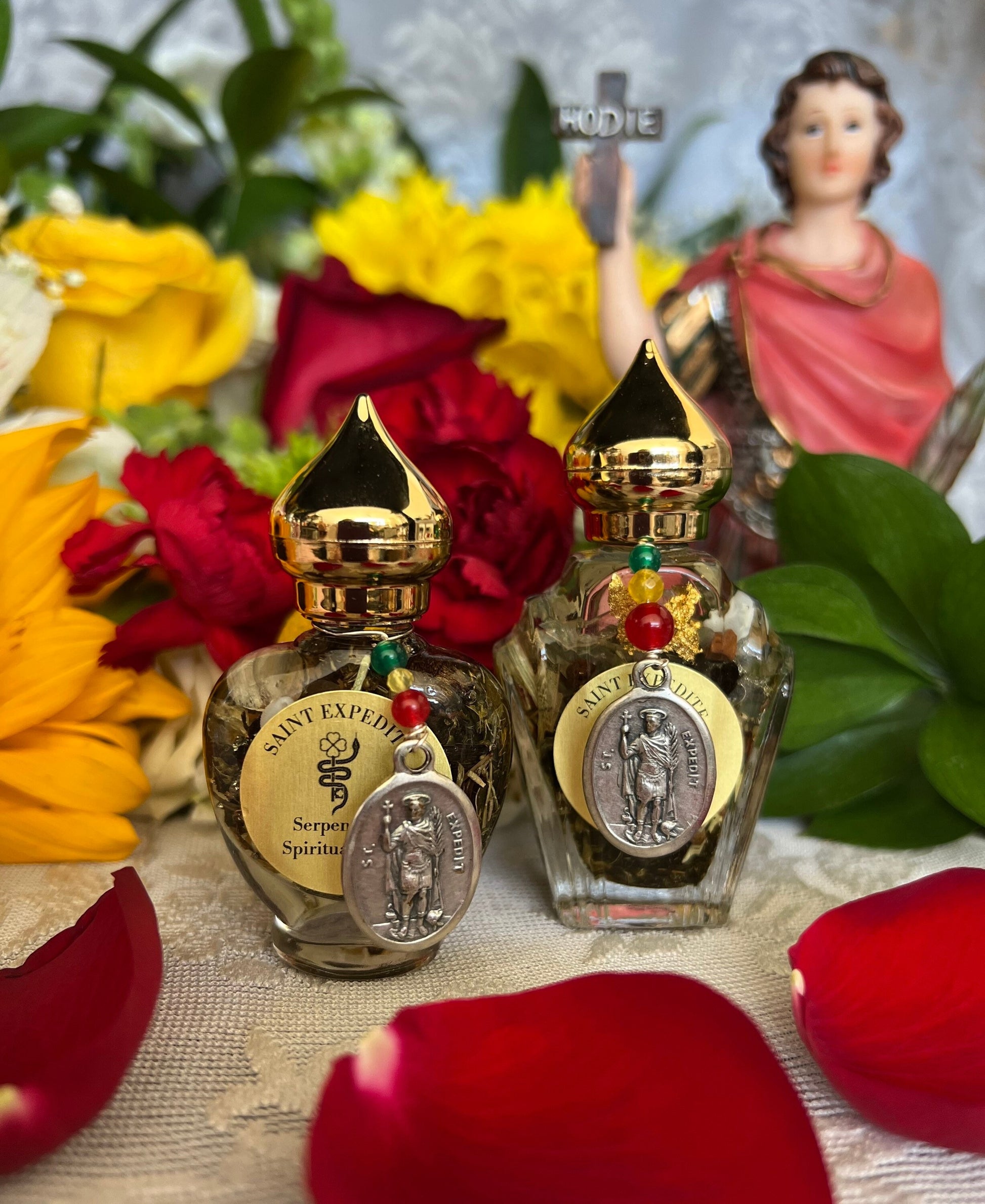 Saint Expedite Oil + Fast Luck + Money + Saint Expedit + Expedee + San Expedito + Expeditus