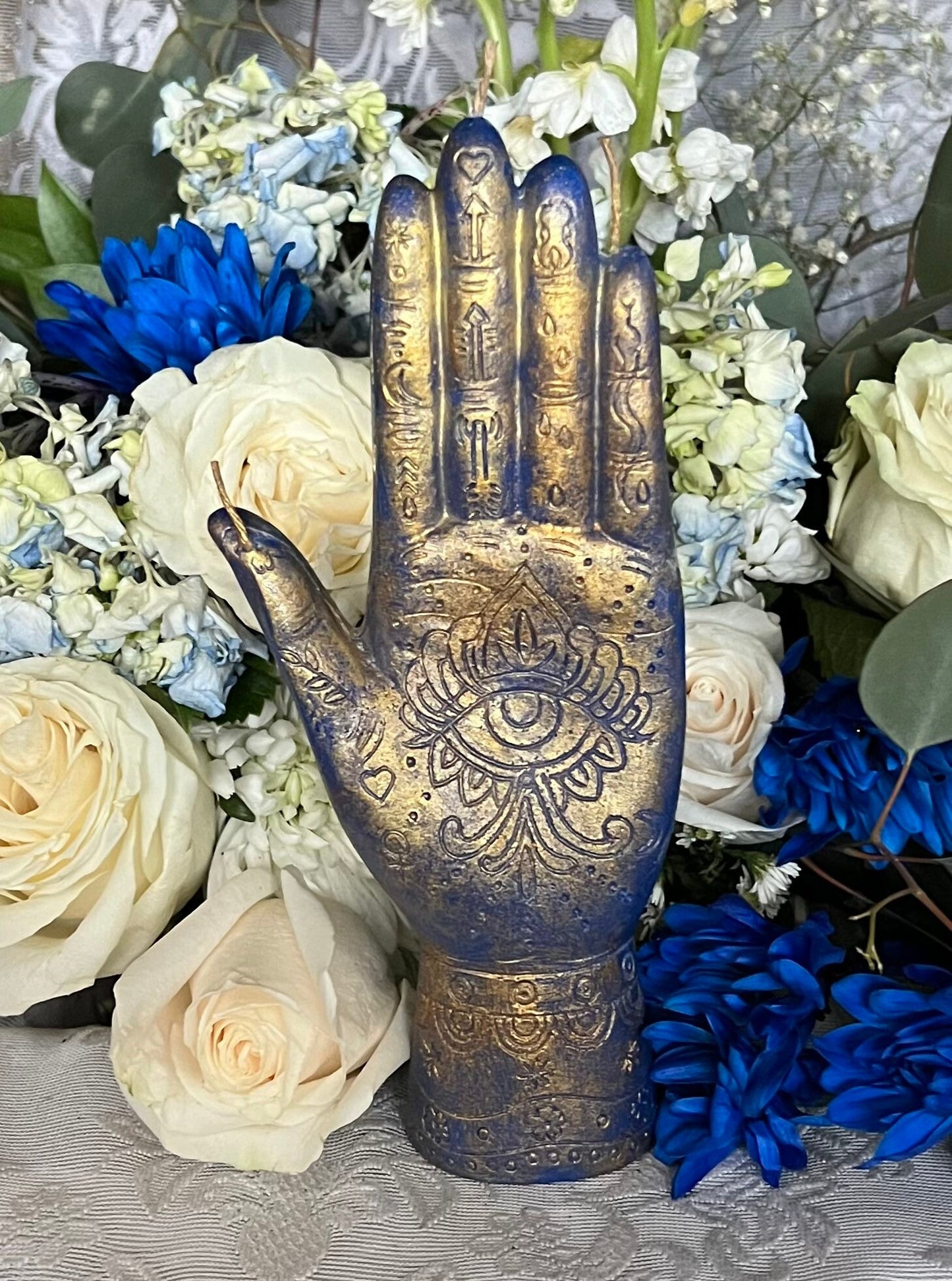 Hand of Fatima Candle + Fortune Teller Hand + Gypsy + Hand of Power