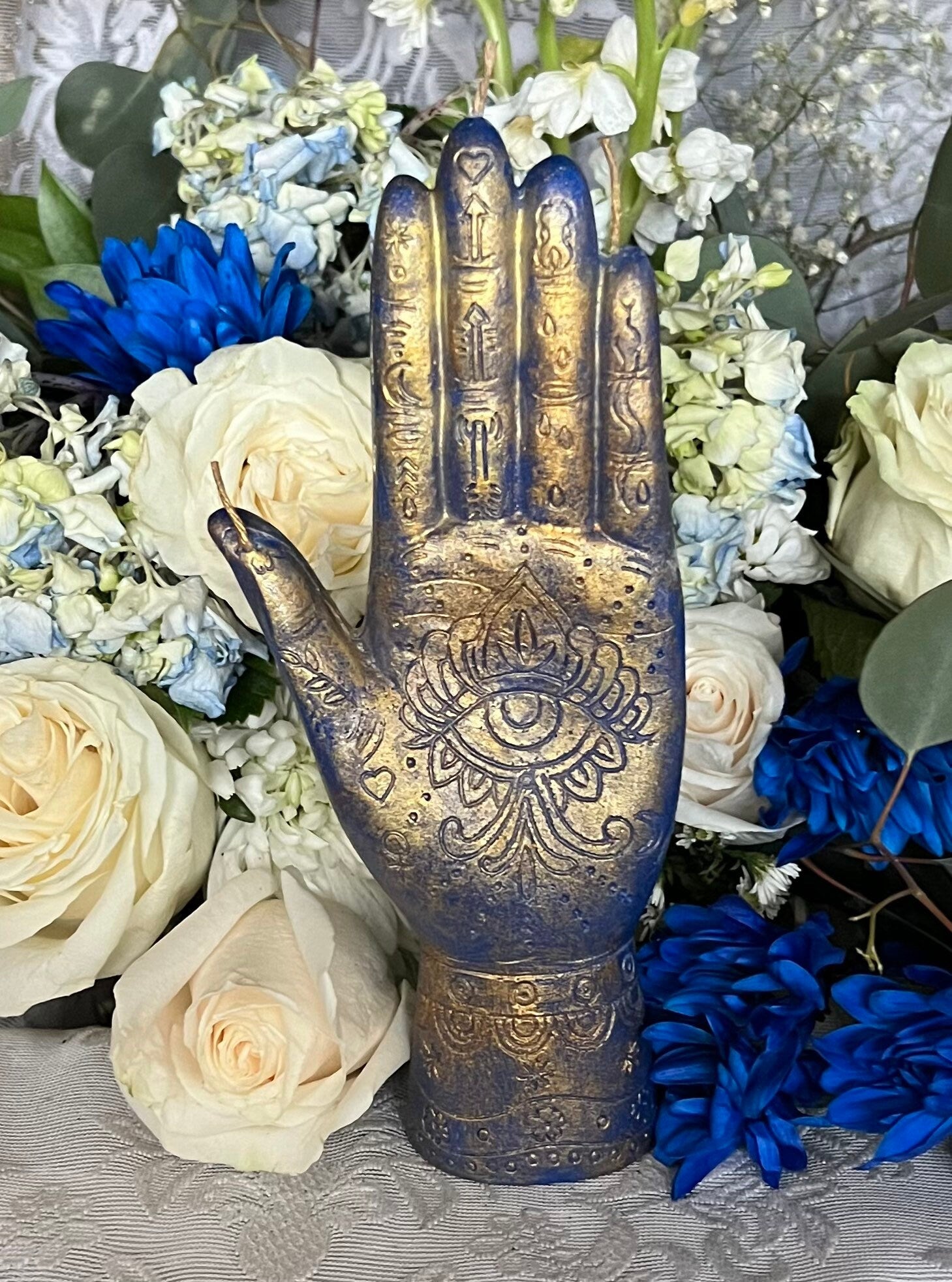 Hand of Fatima Candle + Fortune Teller Hand + Gypsy + Hand of Power
