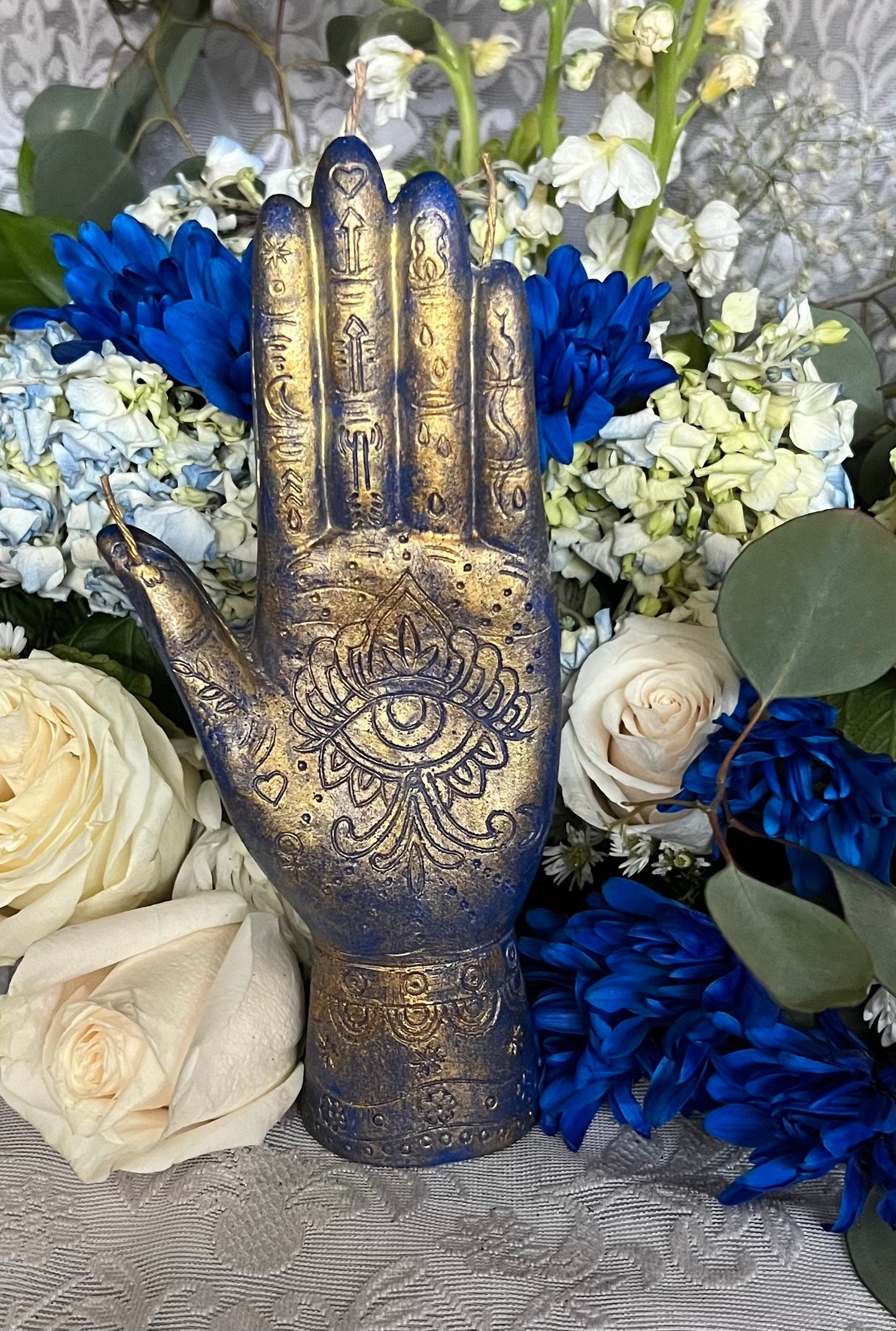 Hand of Fatima Candle + Fortune Teller Hand + Gypsy + Hand of Power