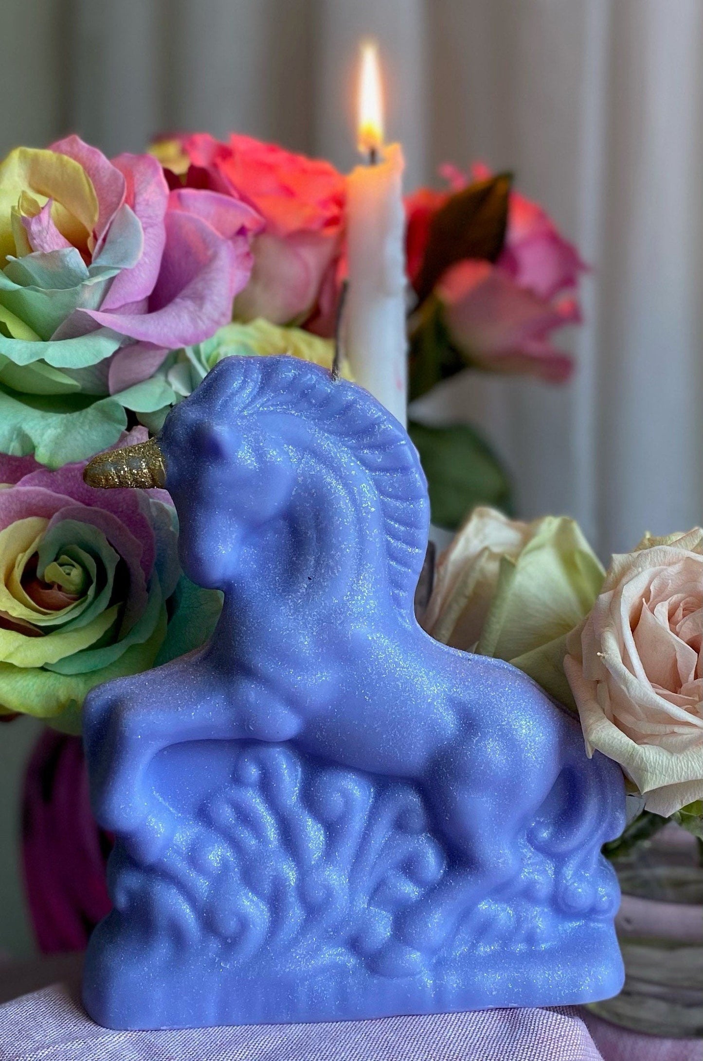 Lavender Unicorn Candle + Pride + Wishes