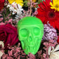 Neon Loadable Skull Candle + Influence Thoughts + Hoodoo + Voodoo + Conjure + Glows under Blacklight