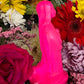 6” Neon Praying Mary Candle + Blessings + Spirituality + Glows under Blacklight