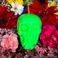 Neon Loadable Skull Candle + Influence Thoughts + Hoodoo + Voodoo + Conjure + Glows under Blacklight