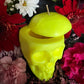 Neon Loadable Skull Candle + Influence Thoughts + Hoodoo + Voodoo + Conjure + Glows under Blacklight