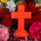 Neon Crucifix Candle + Cross + Hoodoo + Conjure + Glows Under Blacklight + Divine Assistance