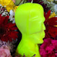 Neon Skull & Crossbones Candle + Glows under Blacklight
