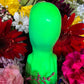 Neon Skull & Crossbones Candle + Glows under Blacklight