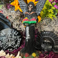 Santa Muerte Negra with Silver Wings Statue + Baptized + Fixed + Made in Mexico