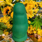 Santa Muerte Verde Statue + Green + Mictecacihuatl + Mictlantecihuatl + Traditionally Crafted from Mexican Clay + 1 of Kind + Made in Mexico