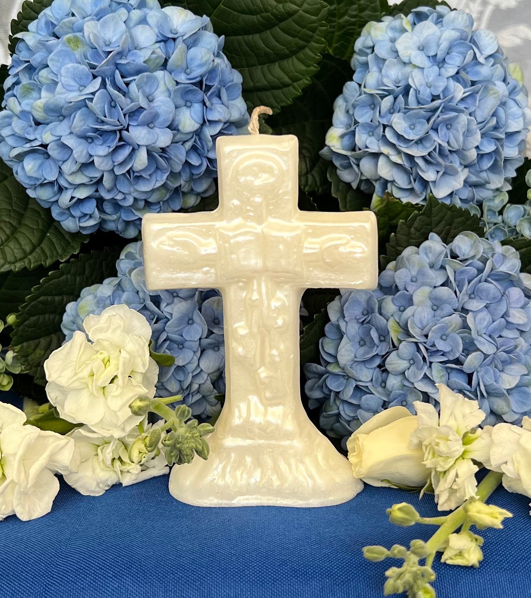 Crucifix Candle + Cross + Hoodoo + Conjure + Divine Assistance