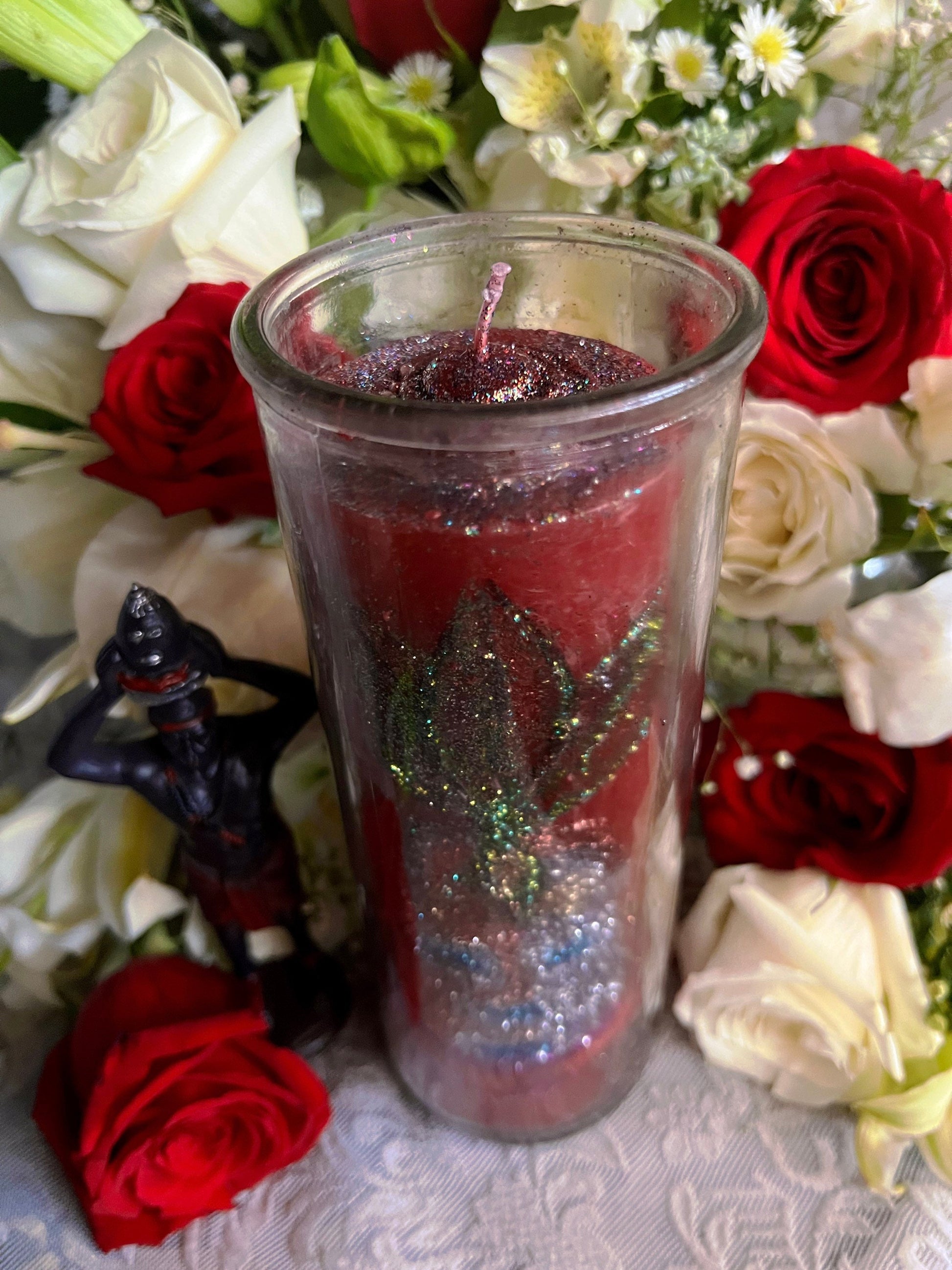 Elegua Hand-Carved Candle + Abre Camino + Open Roads + Fixed + Santeria + Regla de Ocha