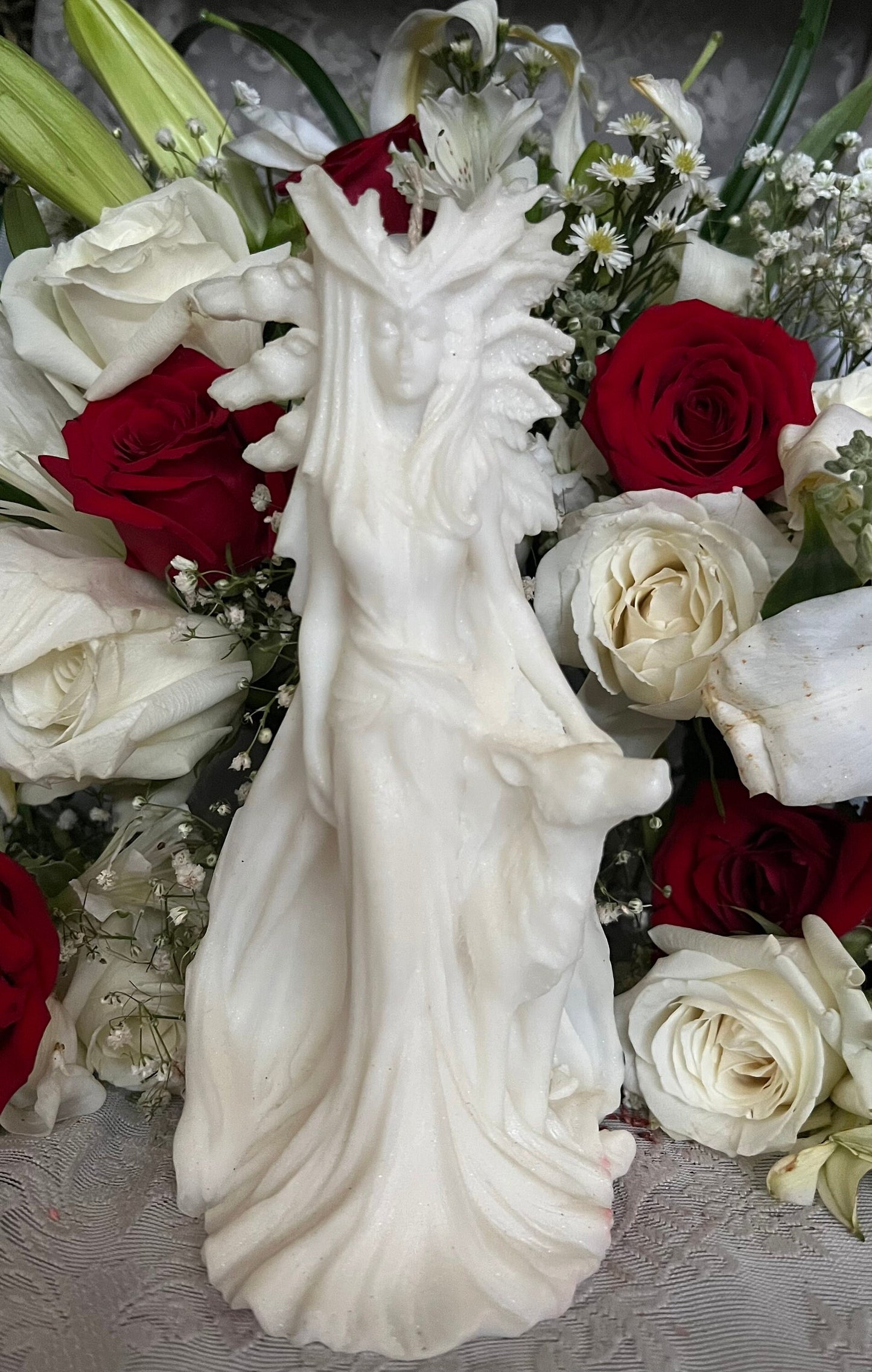 White Hecate Candle + Greek + Hekate + Wicca + Witch