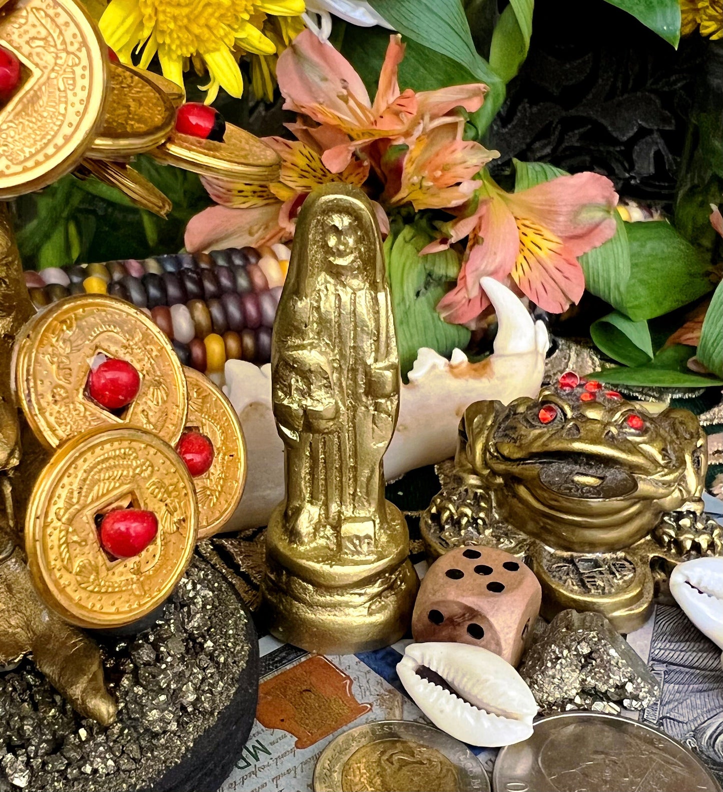 Santa Muerte Statuettes 3” + Blessed + Fixed + Made in Mexico