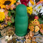 Santa Muerte Verde Statue + Green + Mictecacihuatl + Mictlantecihuatl + Traditionally Crafted from Mexican Clay + 1 of Kind + Made in Mexico