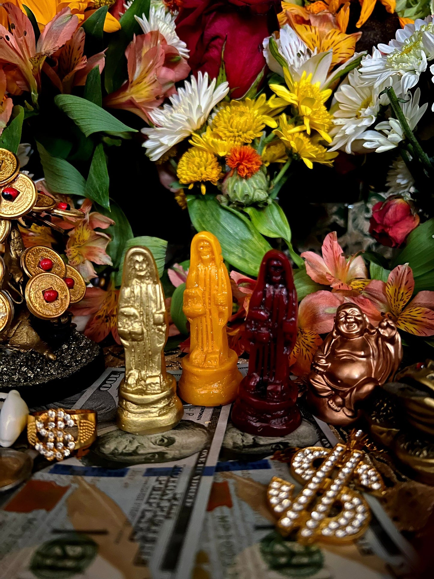 Santa Muerte Statuettes 3” + Blessed + Fixed + Made in Mexico