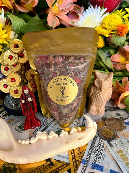 Santa Muerte Roja Herbs + Candle Dressing + Blessed