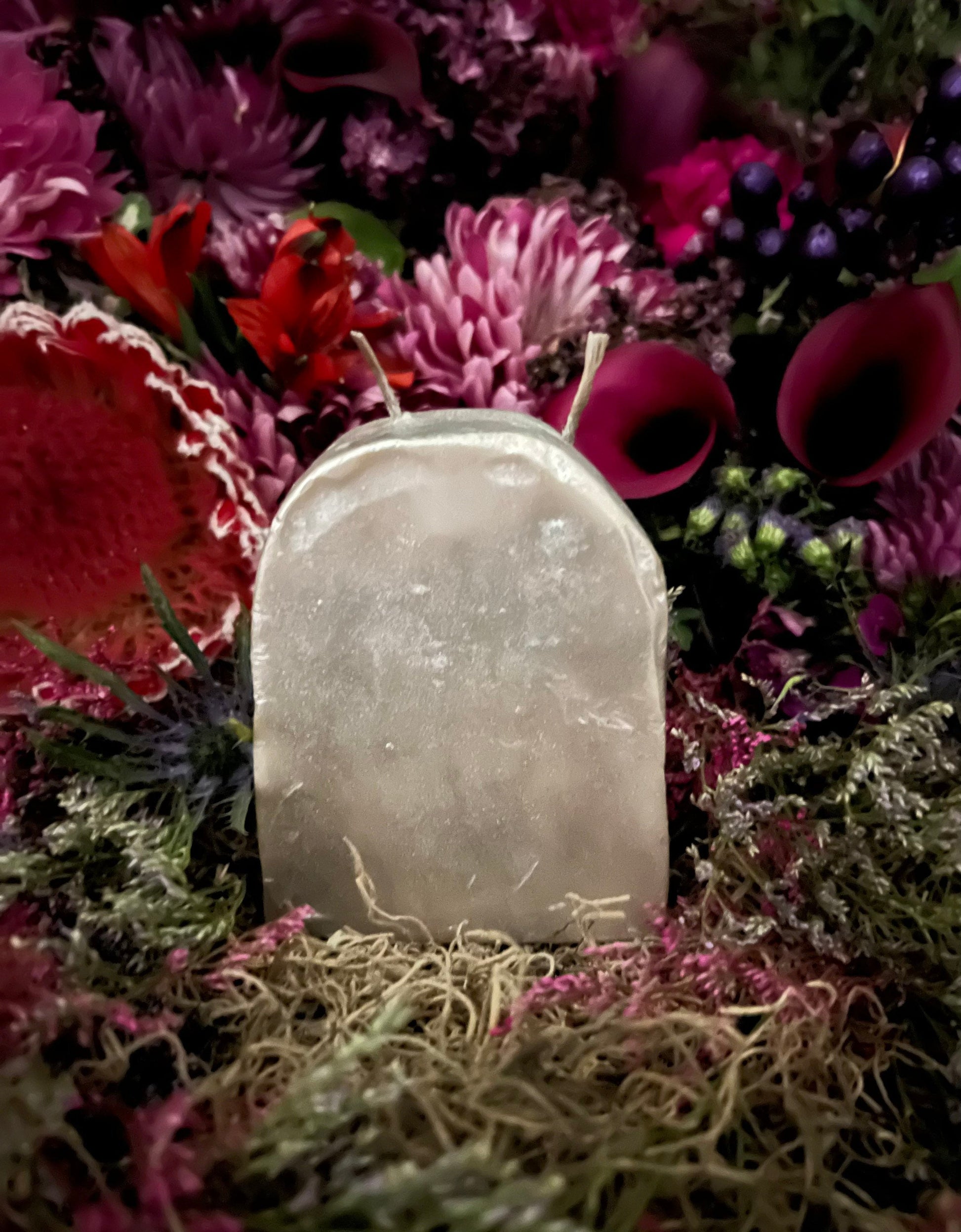 Gravestone Candle + Tombstone + Headstone + Cemetery Spirits + Bury Sorrow + End Negativity