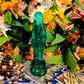 Santa Muerte Verde Statue + Green + Money + Legal Issues + Justice + Transparent + Baptized + Fixed + Made in Mexico