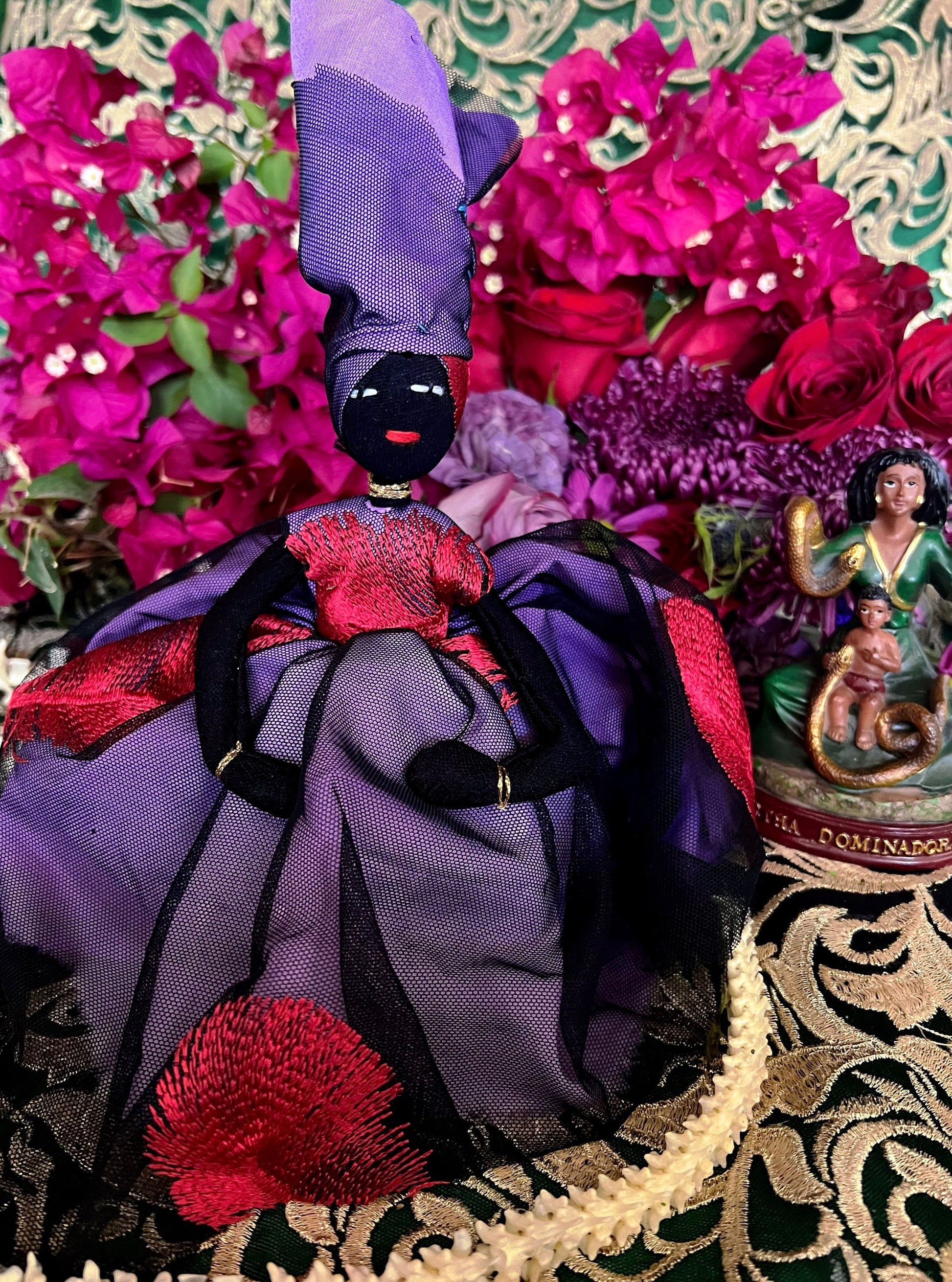 Purple Lingeer Doll + Africa + Senegal + Altar Dollie + Oya + Filomena Lubana