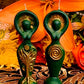 Pair of Goddess Candles + Witch + Wicca