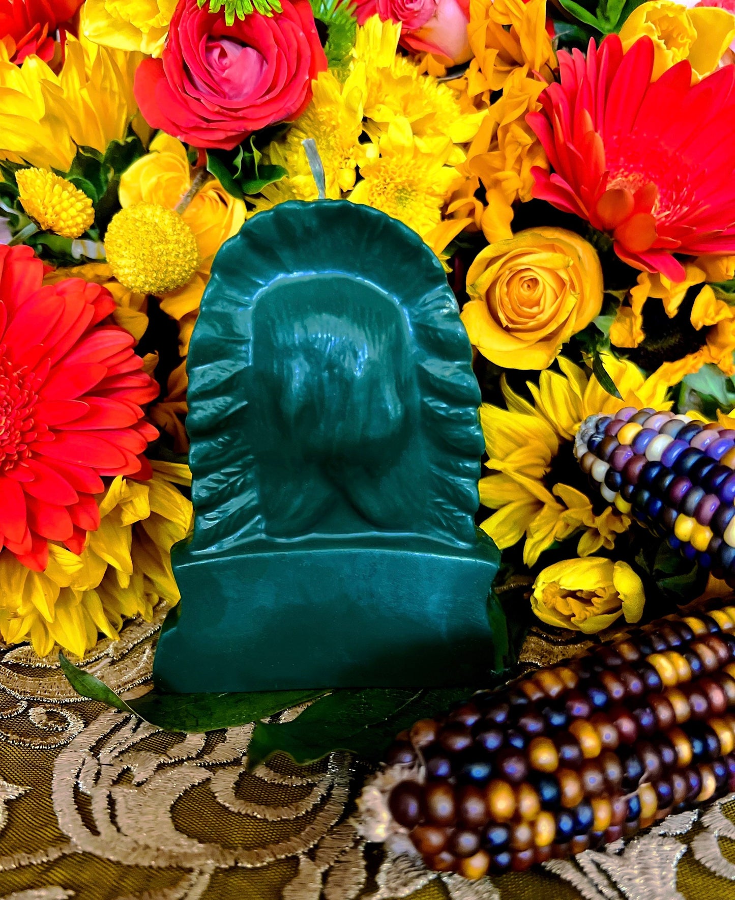 Native American Chief Candle + Protection + Abundance + Blessings + Guidance + Indigenous + Indio + Indian + Blackhawk