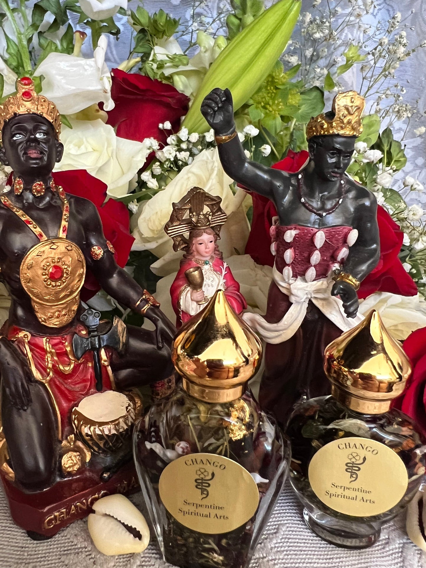 Chango Macho Oil + Protection + Prosperity + Shango + Saint Barbara + 24K Gold + Sango + Xango