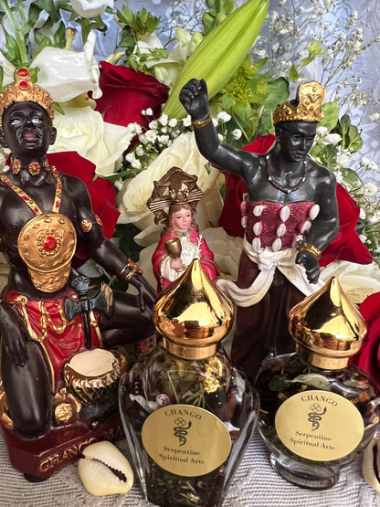Chango Macho Oil + Protection + Prosperity + Shango + Saint Barbara + 24K Gold + Sango + Xango