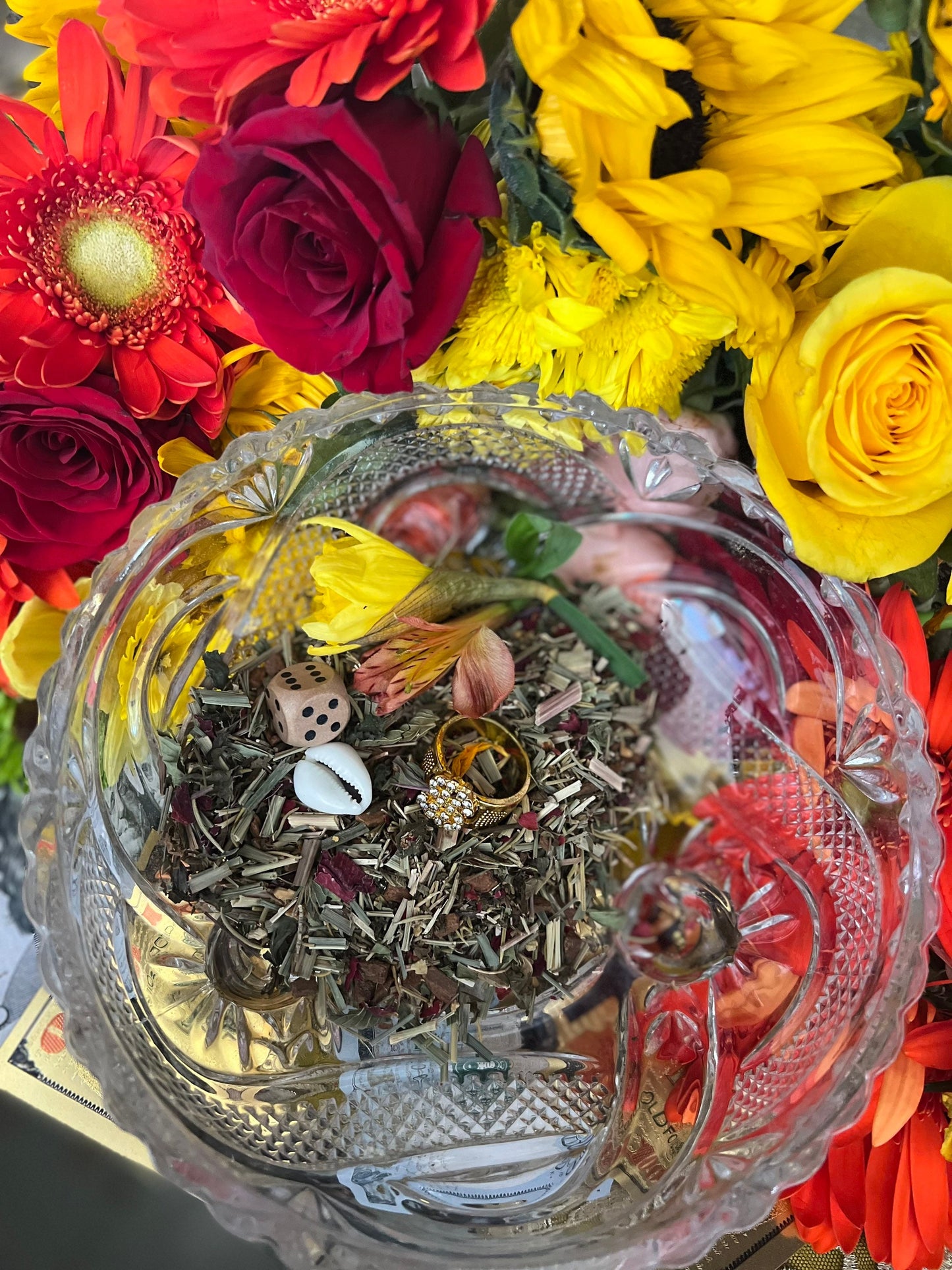 Van Van Candle Dressing Herbs + Luck + Money + Love + Mercury Retrigrade + Blessed