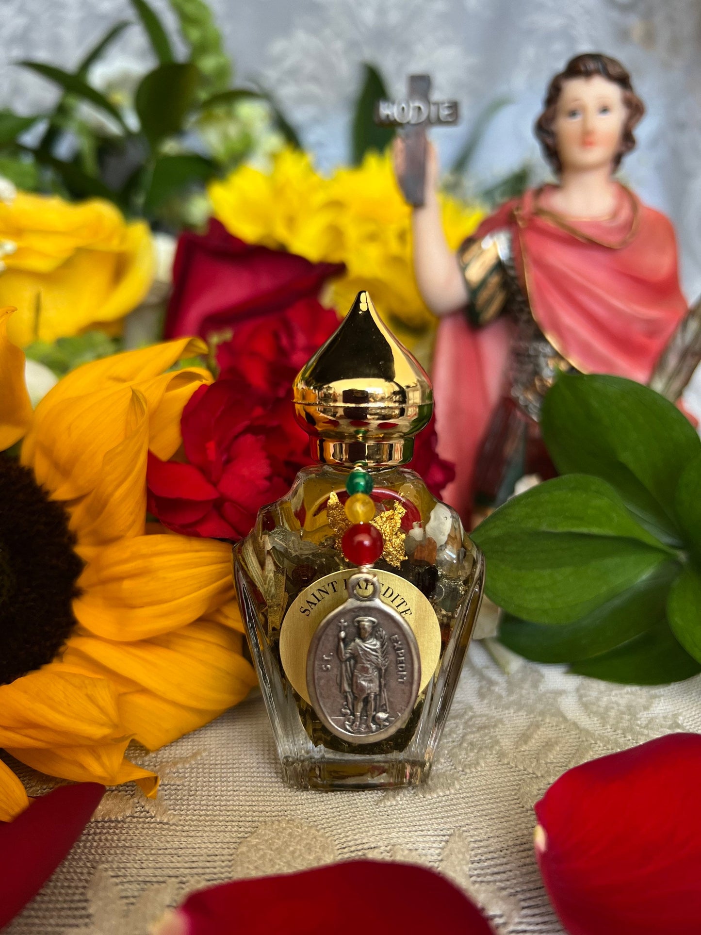 Saint Expedite Oil + Fast Luck + Money + Saint Expedit + Expedee + San Expedito + Expeditus