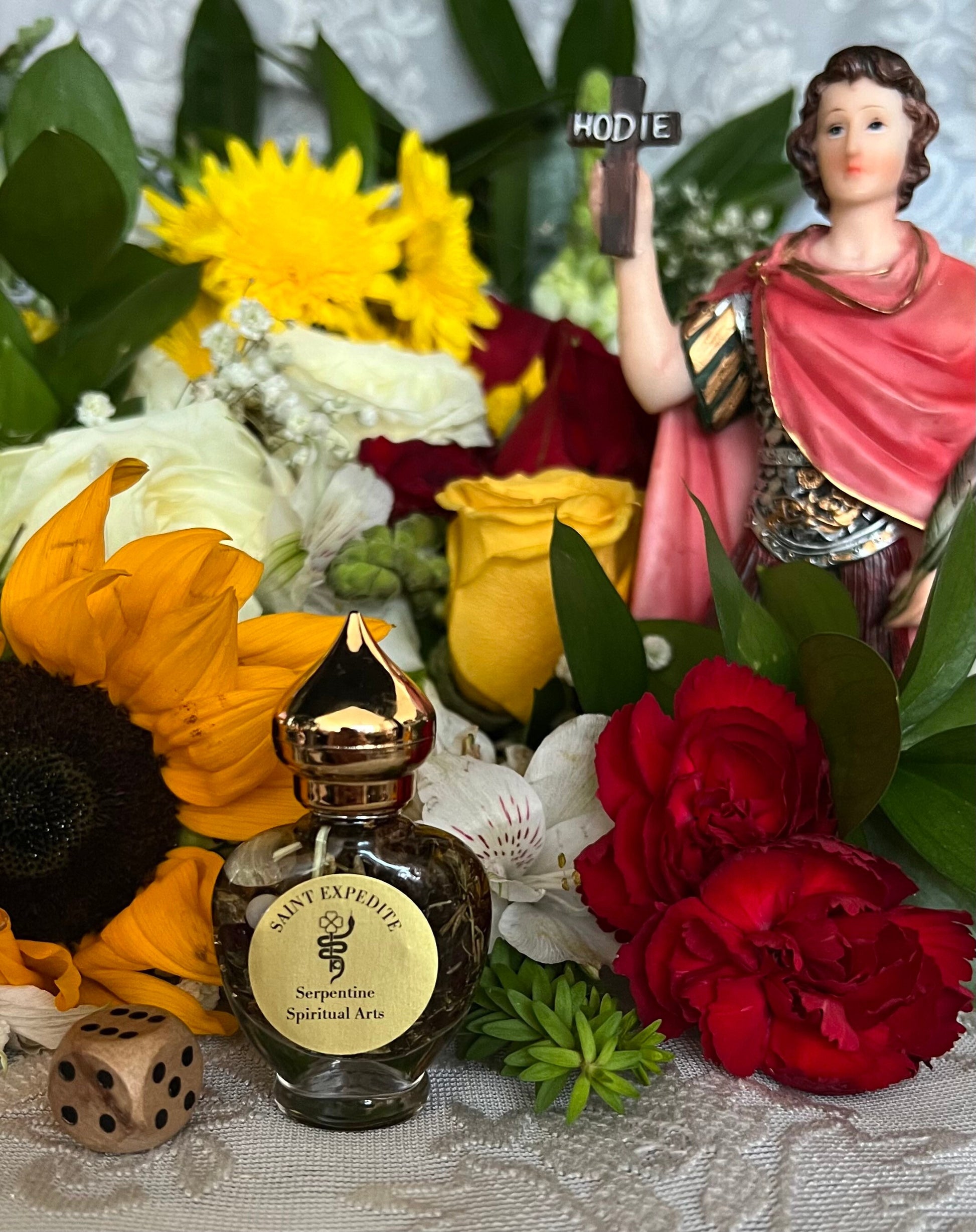 Saint Expedite Oil + Fast Luck + Money + Saint Expedit + Expedee + San Expedito + Expeditus