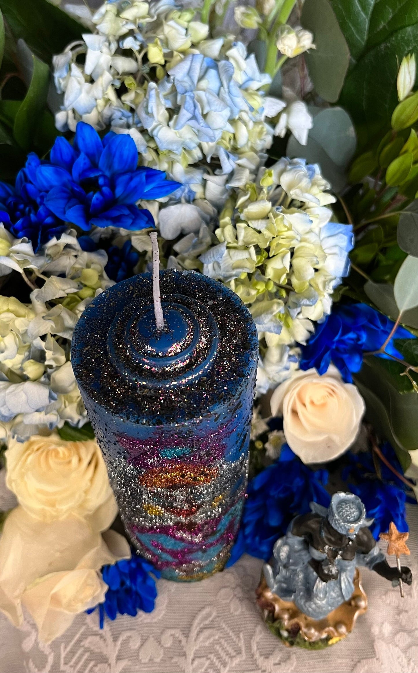 Yemaya Handa-Carved Candle + Family Protection + Orisha + Santeria + Ifa + Yoruba + Lukumi + Santerismo