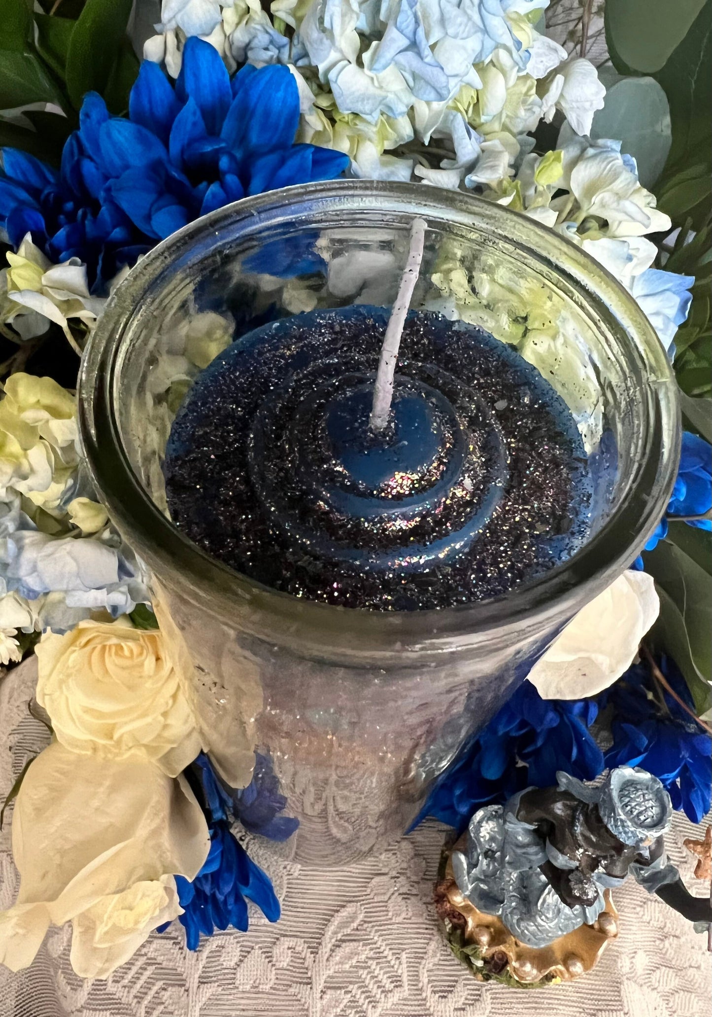 Yemaya Handa-Carved Candle + Family Protection + Orisha + Santeria + Ifa + Yoruba + Lukumi + Santerismo