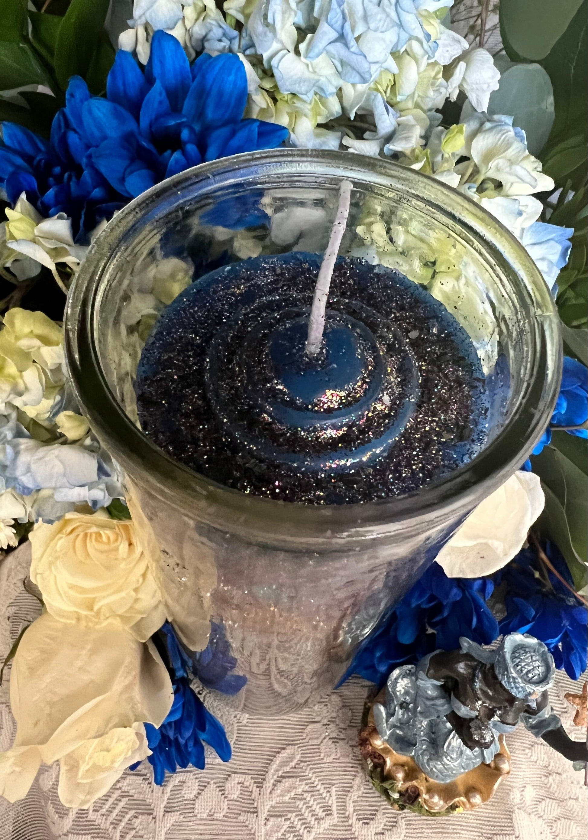 Yemaya Handa-Carved Candle + Family Protection + Orisha + Santeria + Ifa + Yoruba + Lukumi + Santerismo