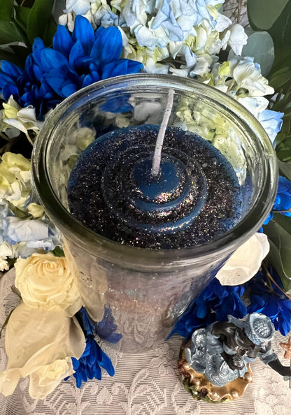 Yemaya Handa-Carved Candle + Family Protection + Orisha + Santeria + Ifa + Yoruba + Lukumi + Santerismo