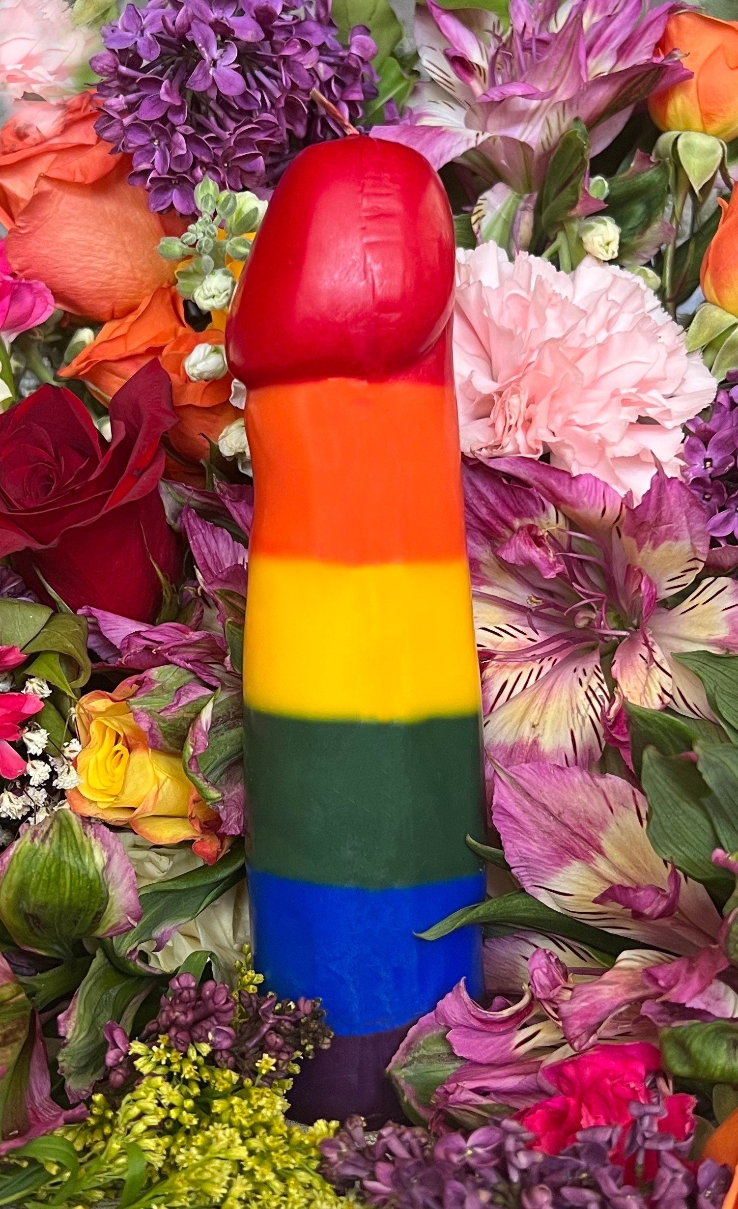 Gay Pride Penis Candle + Passion + Sex + Casual Encounters + Rainbow