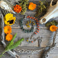 Santa Muerte Abre Camino Rosary + Road Opener + Orange Agate + Blessed + Sterling Silver Plated Chain + Rosario + Gemstone