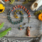 Santa Muerte Abre Camino Rosary + Orange Agate + Blessed + Sterling Silver Plated Chain + Rosario + Gemstone