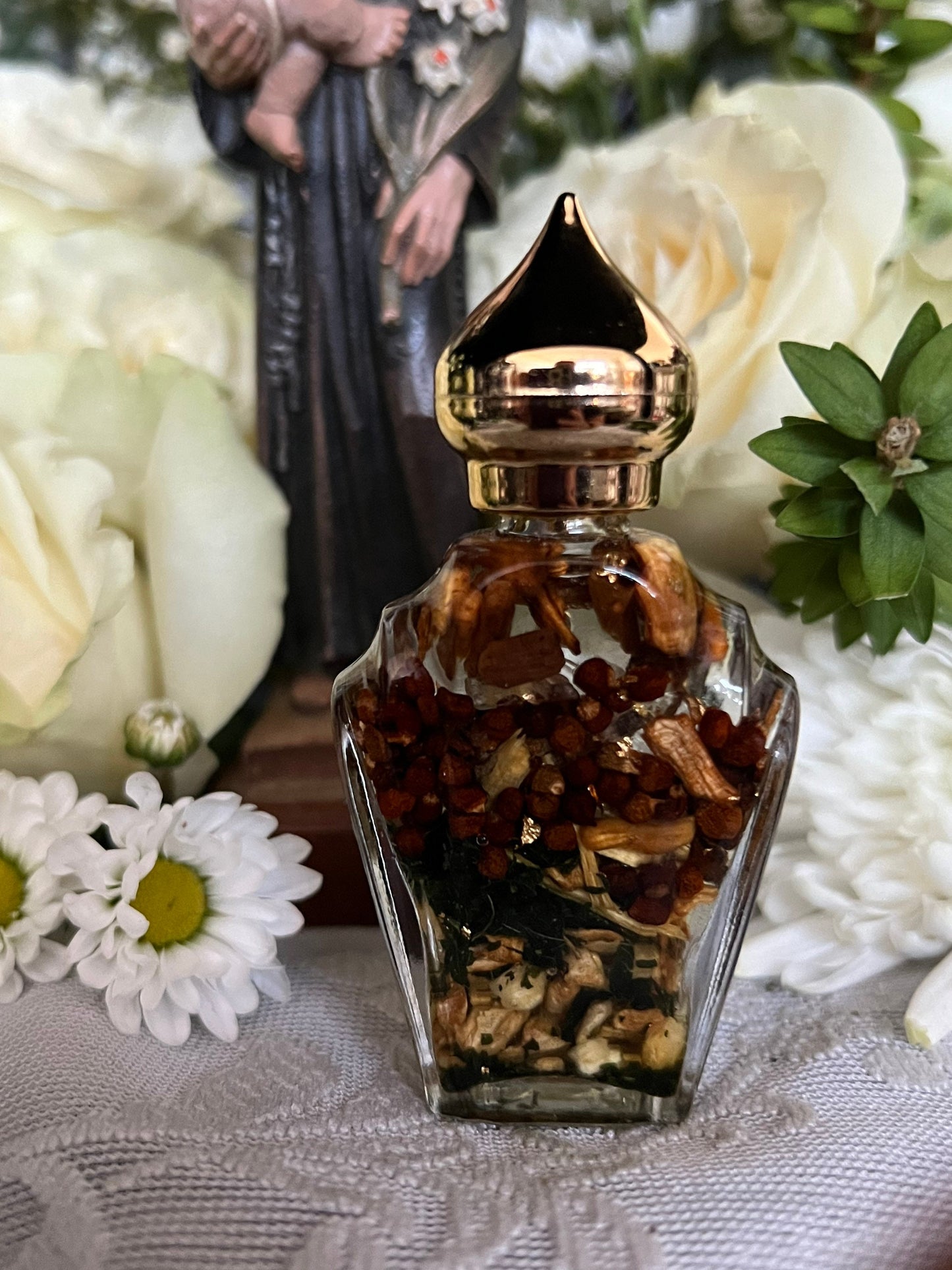 Papa Legba Oil + Open Roads + Protection + Cleansing + Saint Anthony + Medal on Large Bottle Blessed by Pope