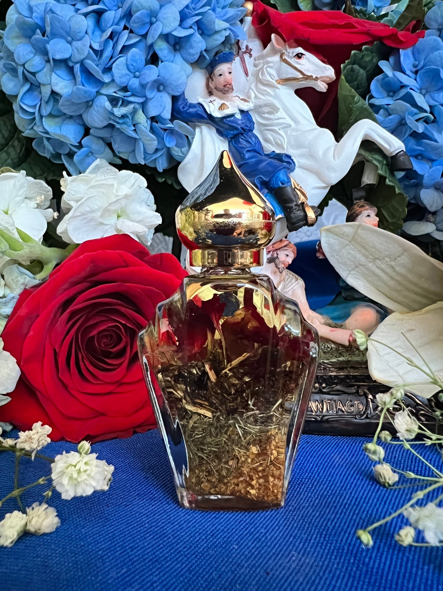 Ogou Balendyo Oil + Saint James + Protection + Healing + Law Keep Away + Wisdom + Medal Blessed by Pope + Ogun Balendjo + San Santiago