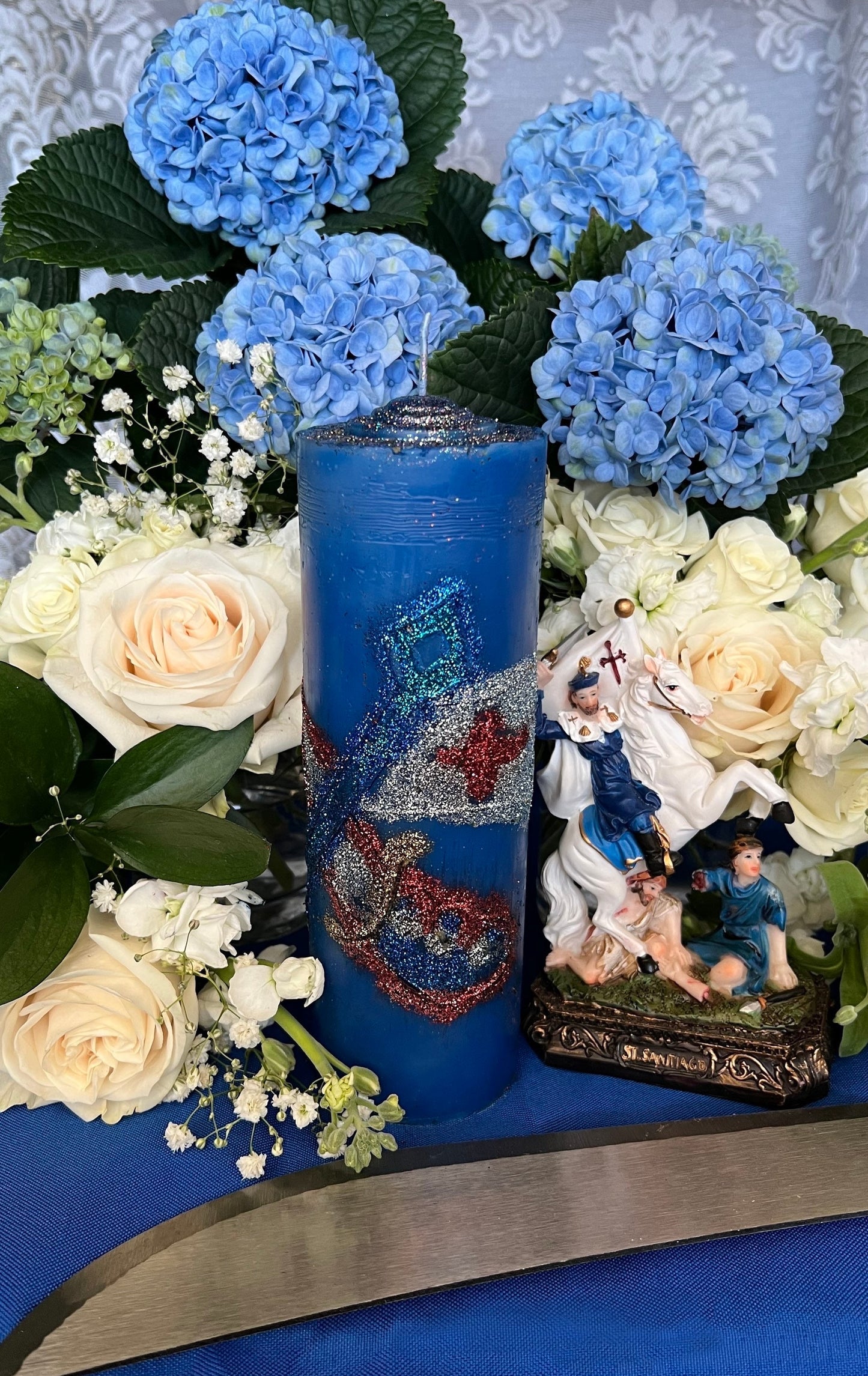 Ogún Balendjó Hand Carved Candle + Protection + Victory Over Enemies + Overcome Obstacles + Law Keep Away + Healing + Wisdom + Ogou Balendyo