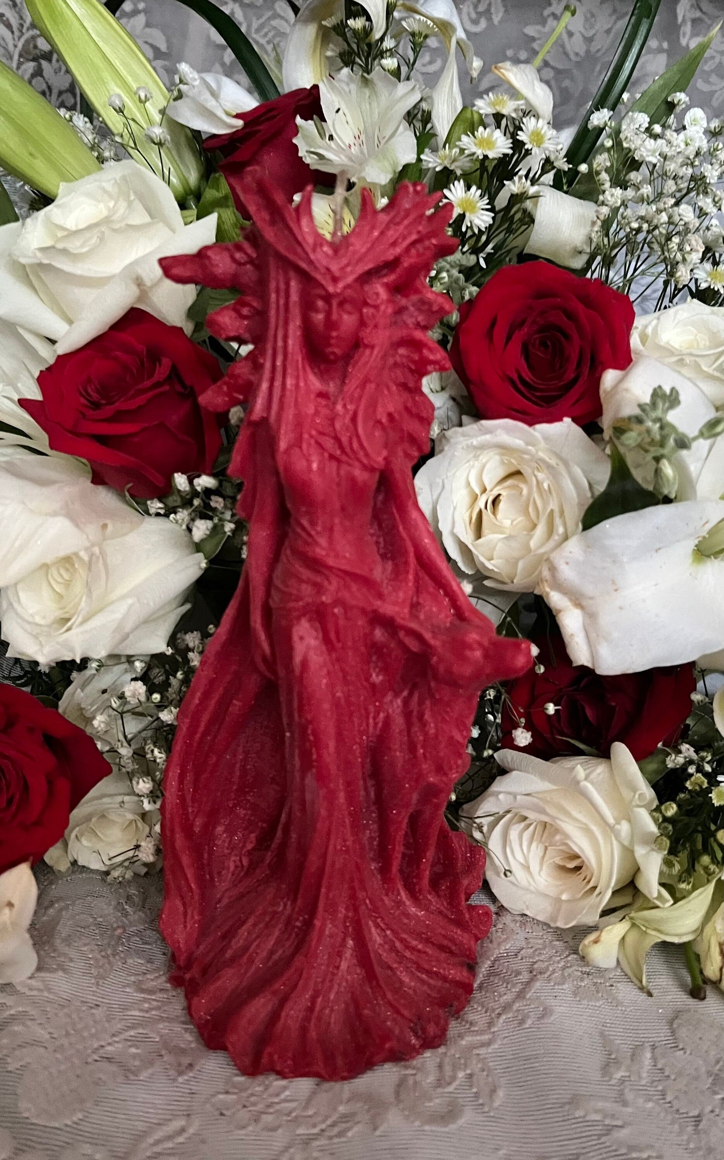 Red Hecate Candle + Greek + Hekate + Wicca + Witch