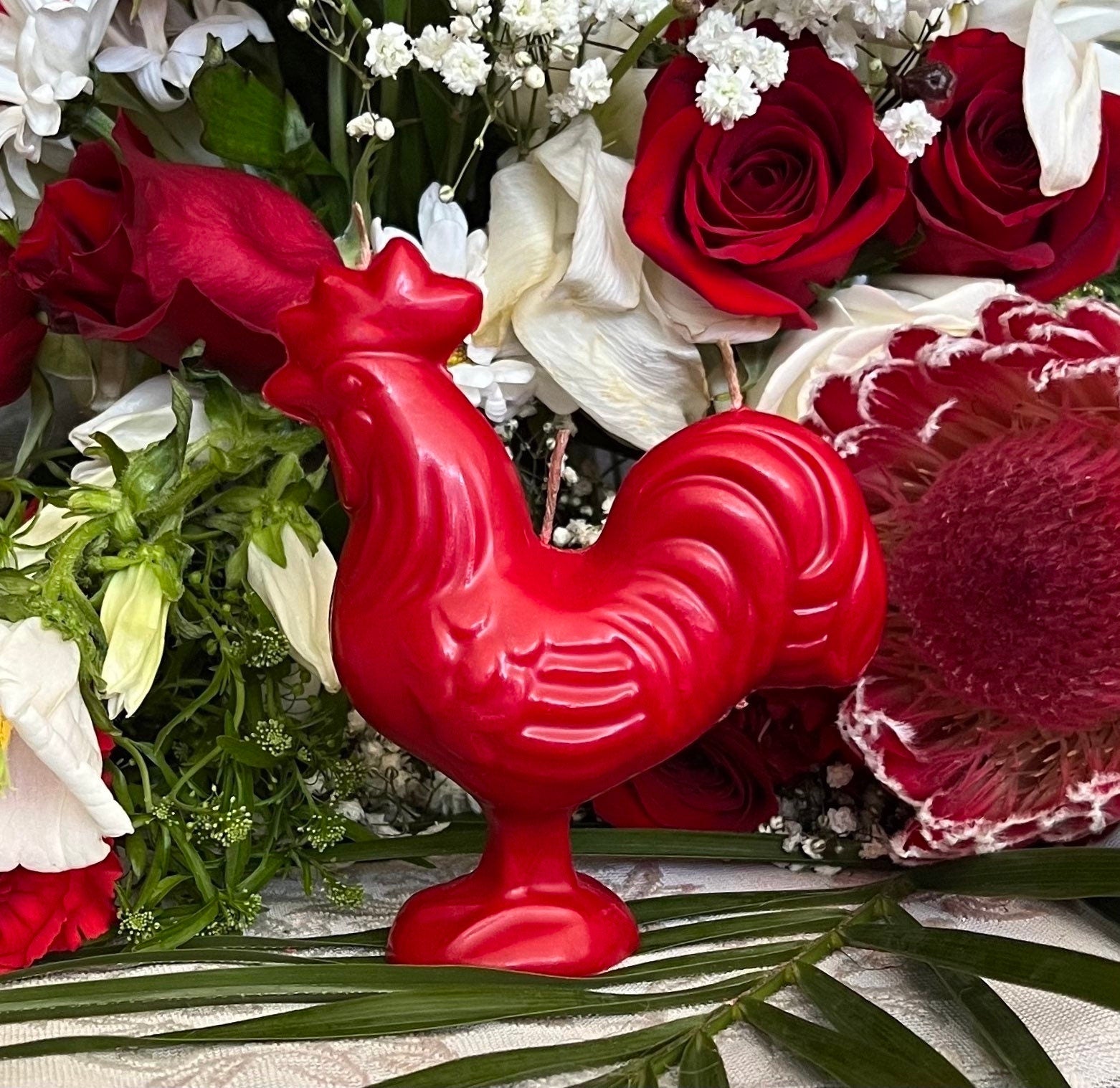Rooster Candle + Hoodoo + Voodoo + Conjure + Uncrossing + Desenvolvimiento