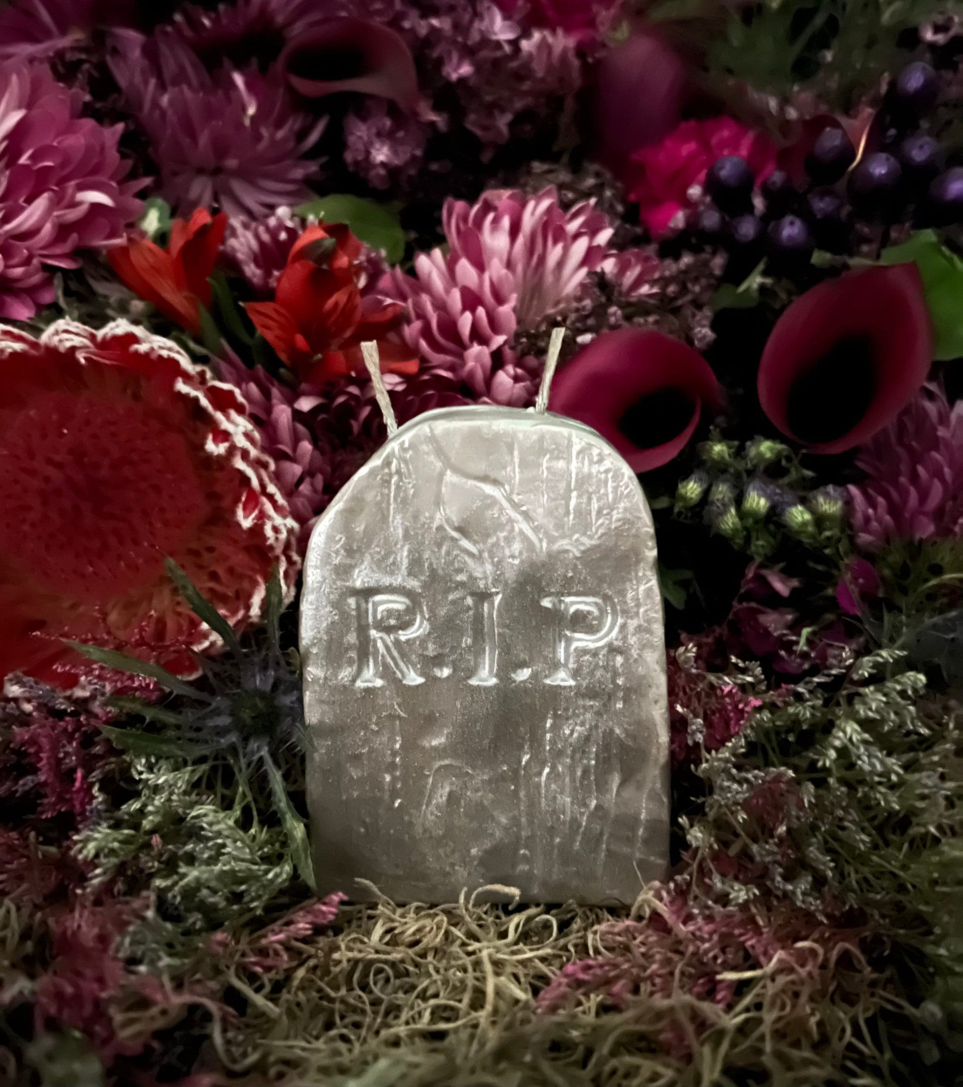 Gravestone Candle + Tombstone + Headstone + Cemetery Spirits + Bury Sorrow + End Negativity